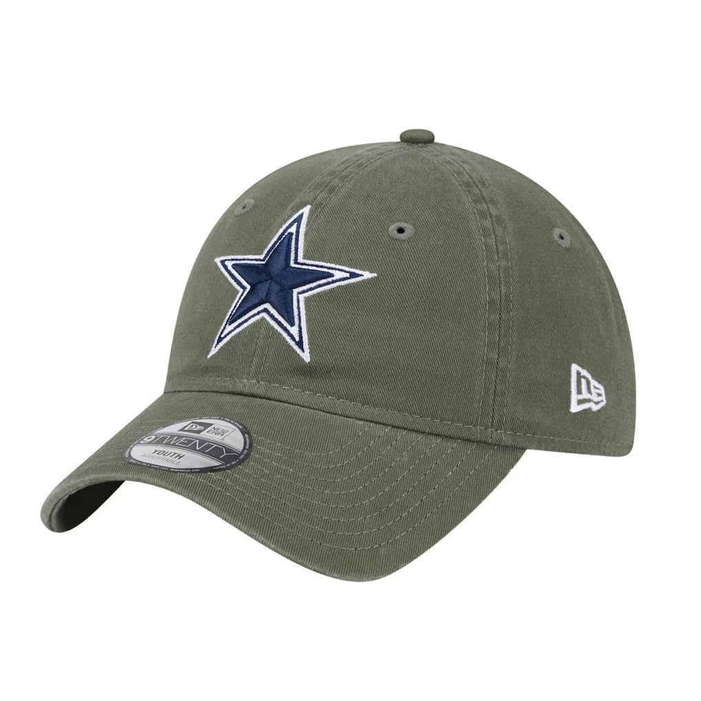 Dallas Cowboys New Era Youth Main 9TWENTY Adjustable Hat - Olive Hats