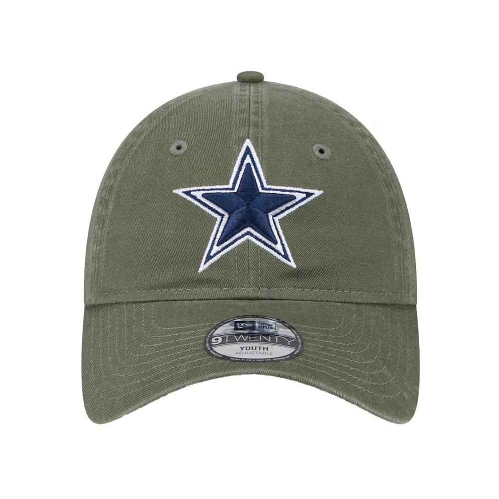Dallas Cowboys New Era Youth Main 9TWENTY Adjustable Hat - Olive Hats