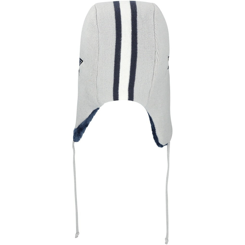 Dallas Cowboys New Era Helmet Head Trapper Knit Hat - Gray Hats