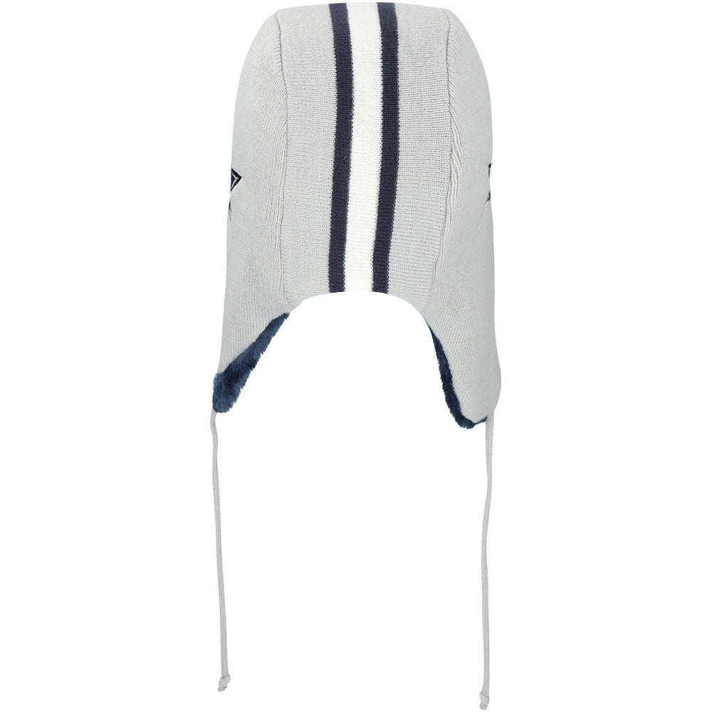Dallas Cowboys New Era Helmet Head Trapper Knit Hat - Gray Hats