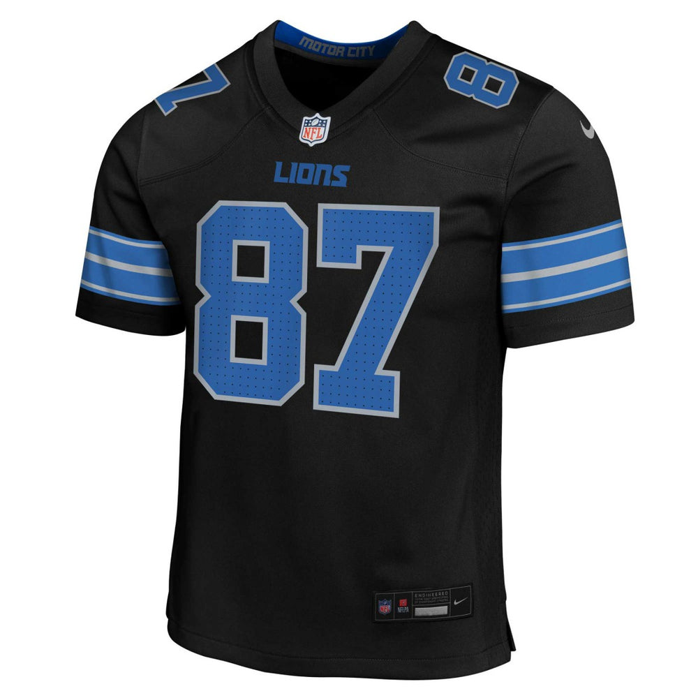 Sam LaPorta Detroit Lions Youth Game Jersey - Black Jerseys