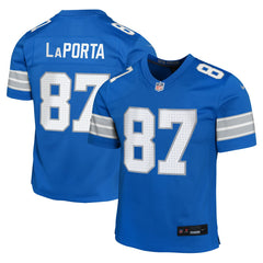 Sam LaPorta Detroit Lions Youth Game Jersey - Blue Jerseys