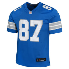 Sam LaPorta Detroit Lions Youth Game Jersey - Blue Jerseys