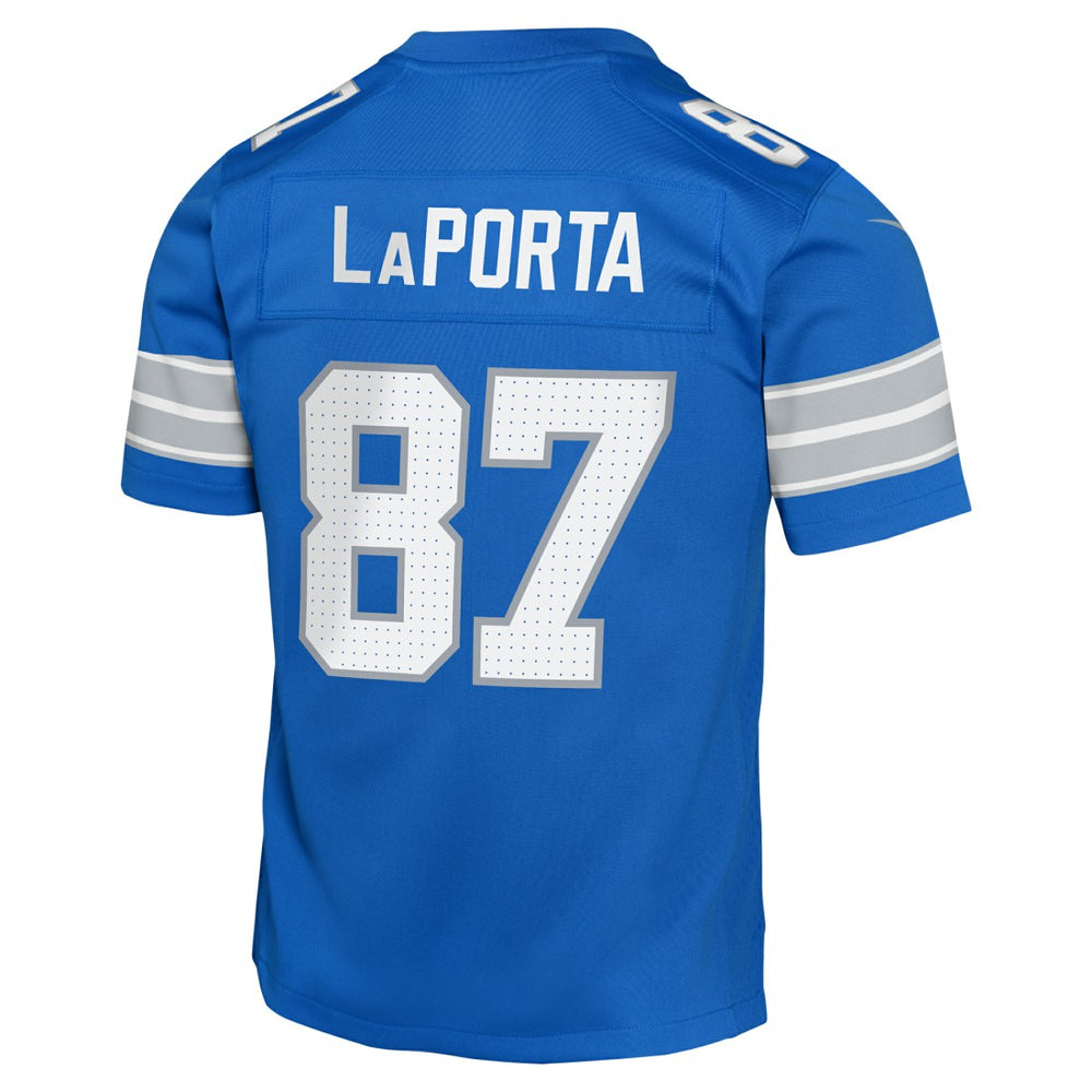 Sam LaPorta Detroit Lions Youth Game Jersey - Blue Jerseys