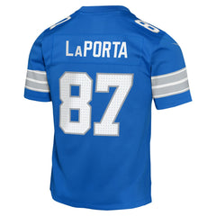 Sam LaPorta Detroit Lions Youth Game Jersey - Blue Jerseys