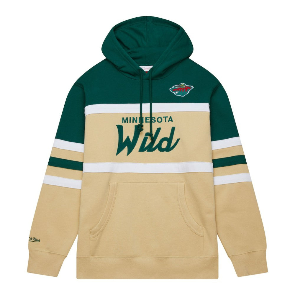 Minnesota Wild Mitchell & Ness Head Coach Pullover Hoodie - Cream/Green | US 201112905