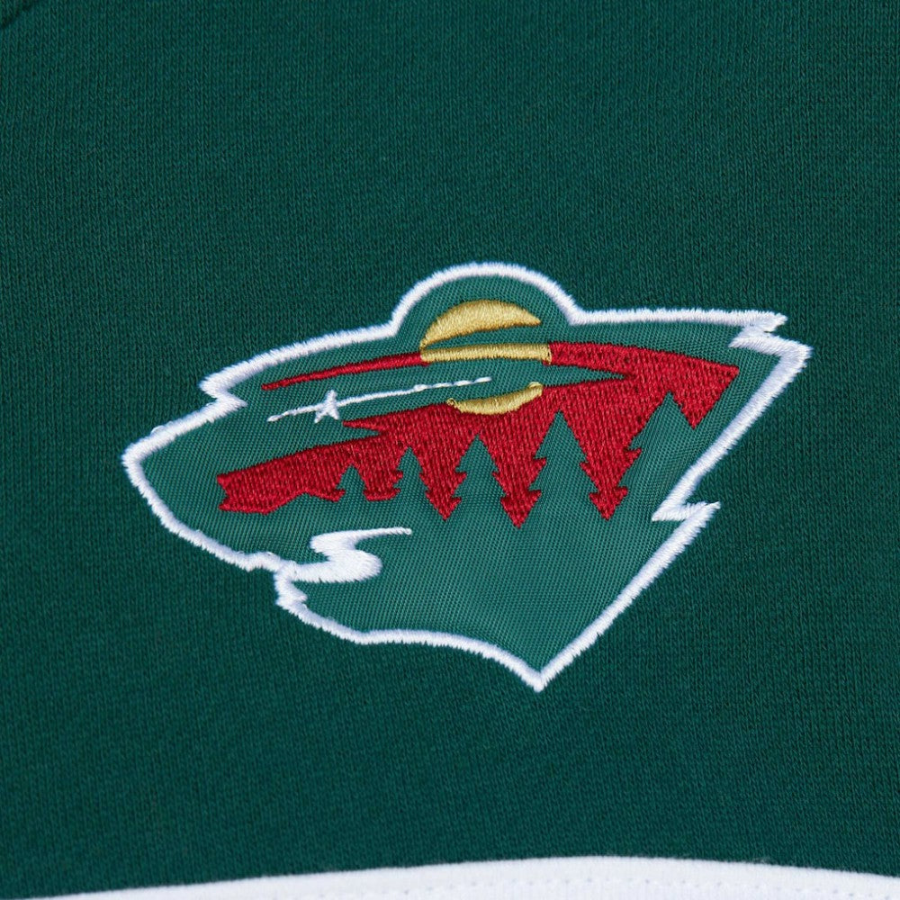Minnesota Wild Mitchell & Ness Head Coach Pullover Hoodie - Cream/Green | US 201112905
