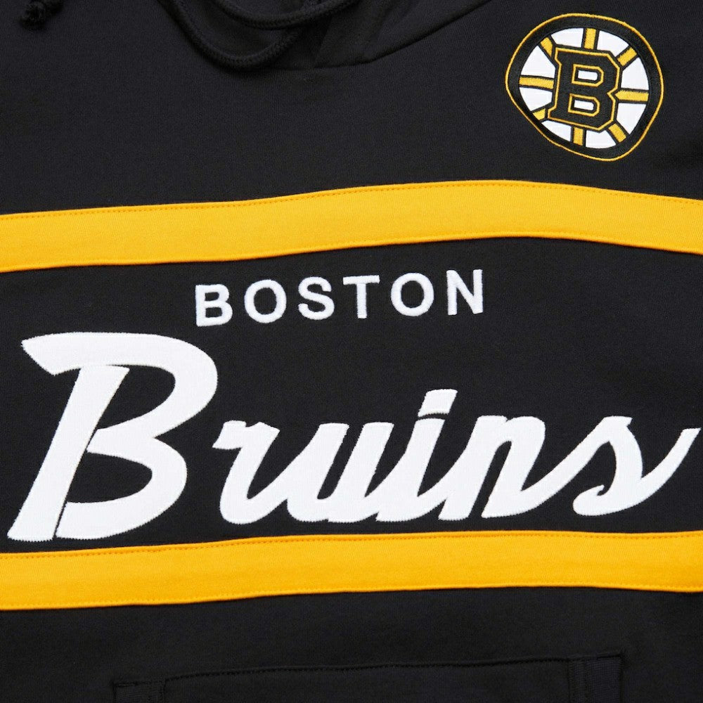 Boston Bruins Mitchell & Ness Head Coach Pullover Hoodie - Black | US 201112908
