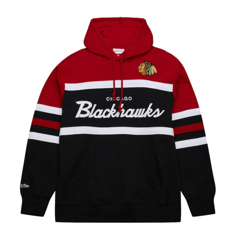 Chicago Blackhawks Mitchell & Ness Head Coach Pullover Hoodie - Black/Red | US 201112911
