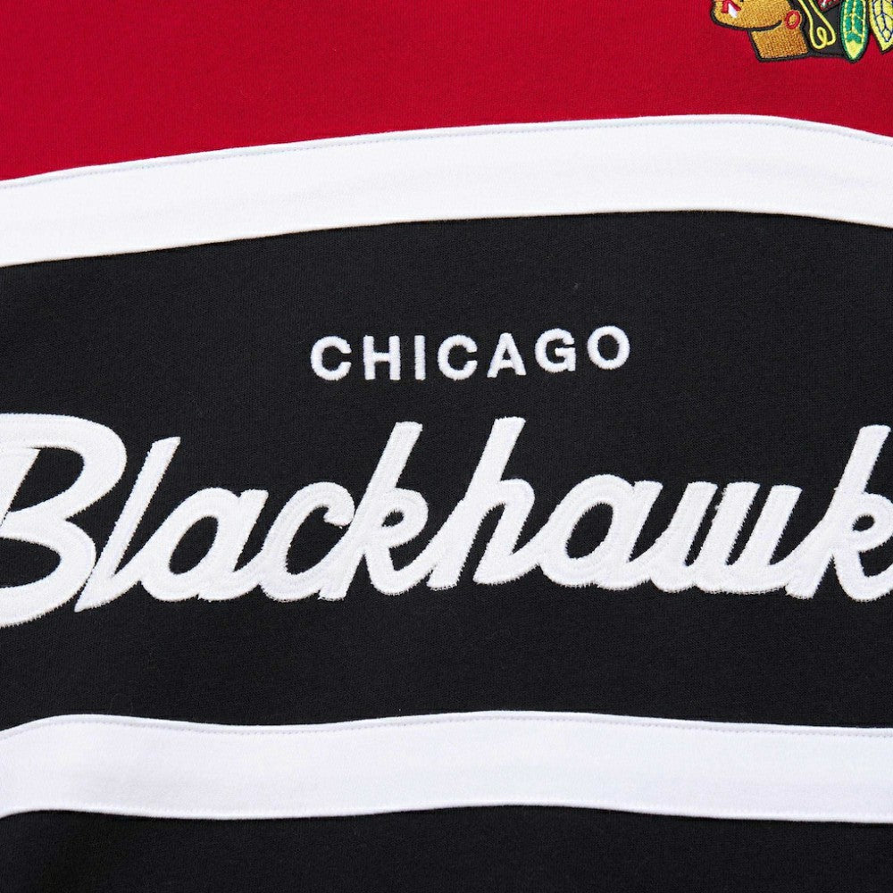 Chicago Blackhawks Mitchell & Ness Head Coach Pullover Hoodie - Black/Red | US 201112911