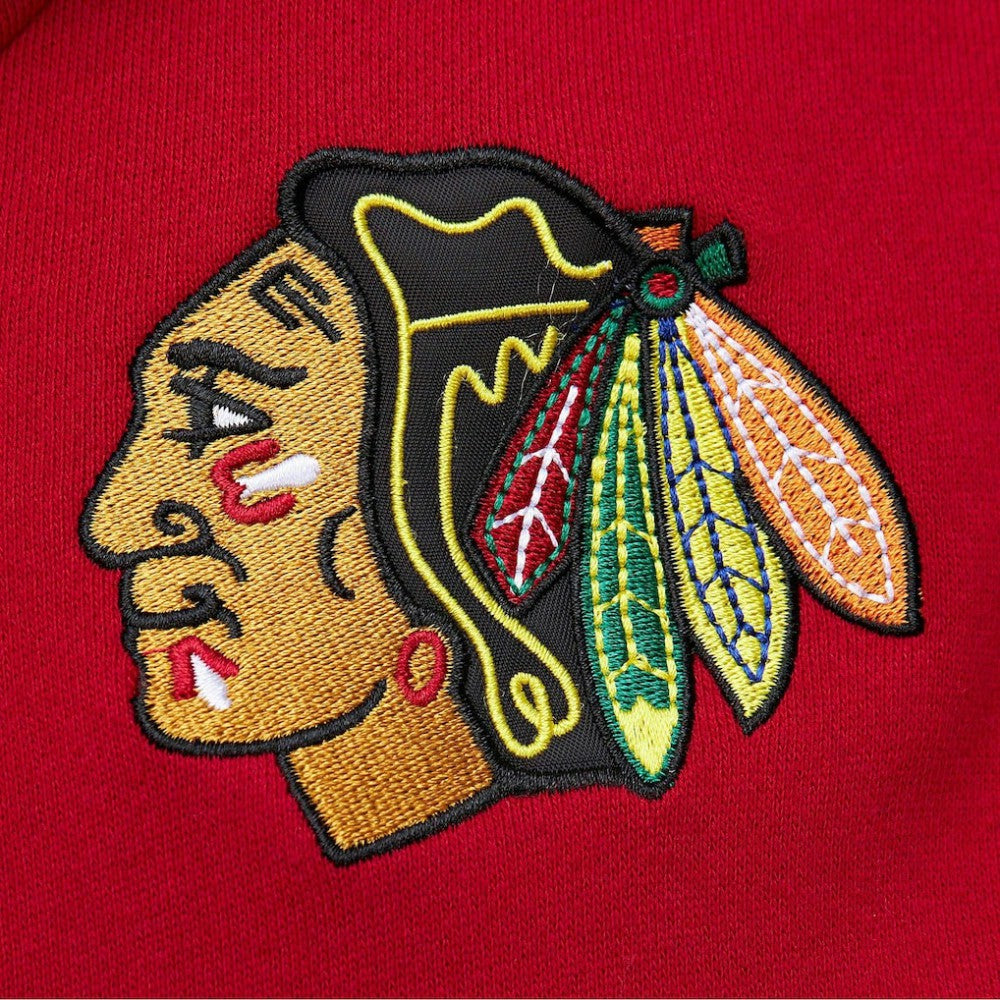 Chicago Blackhawks Mitchell & Ness Head Coach Pullover Hoodie - Black/Red | US 201112911