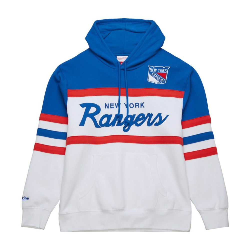 New York Rangers Mitchell & Ness Head Coach Pullover Hoodie - White/Blue | US 201112918