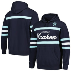 Seattle Kraken Mitchell & Ness Head Coach Pullover Hoodie - Deep Sea Blue | US 201112920
