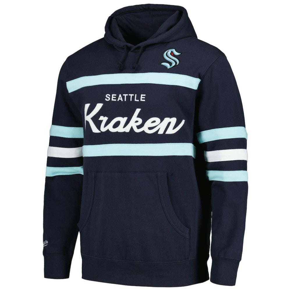 Seattle Kraken Mitchell & Ness Head Coach Pullover Hoodie - Deep Sea Blue | US 201112920