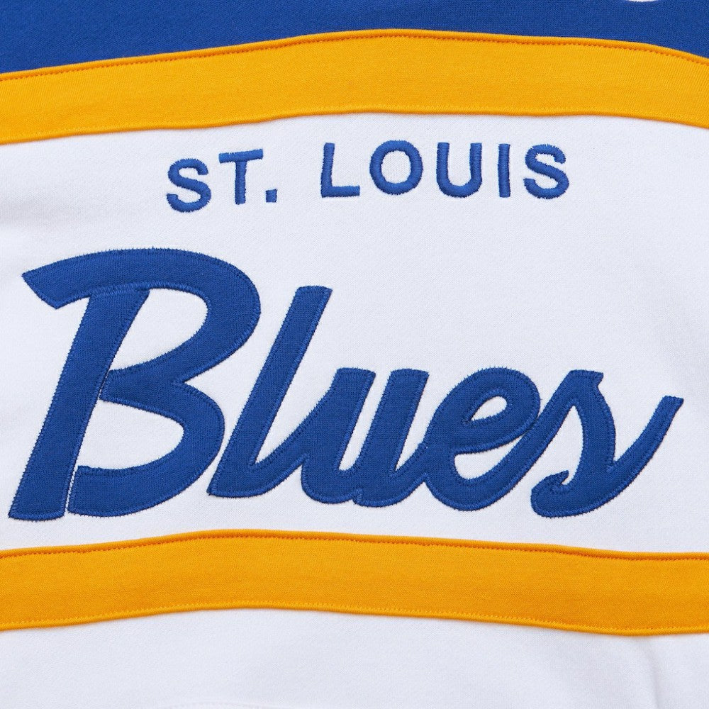 St. Louis Blues Mitchell & Ness Head Coach Pullover Hoodie - White/Blue | US 201112921