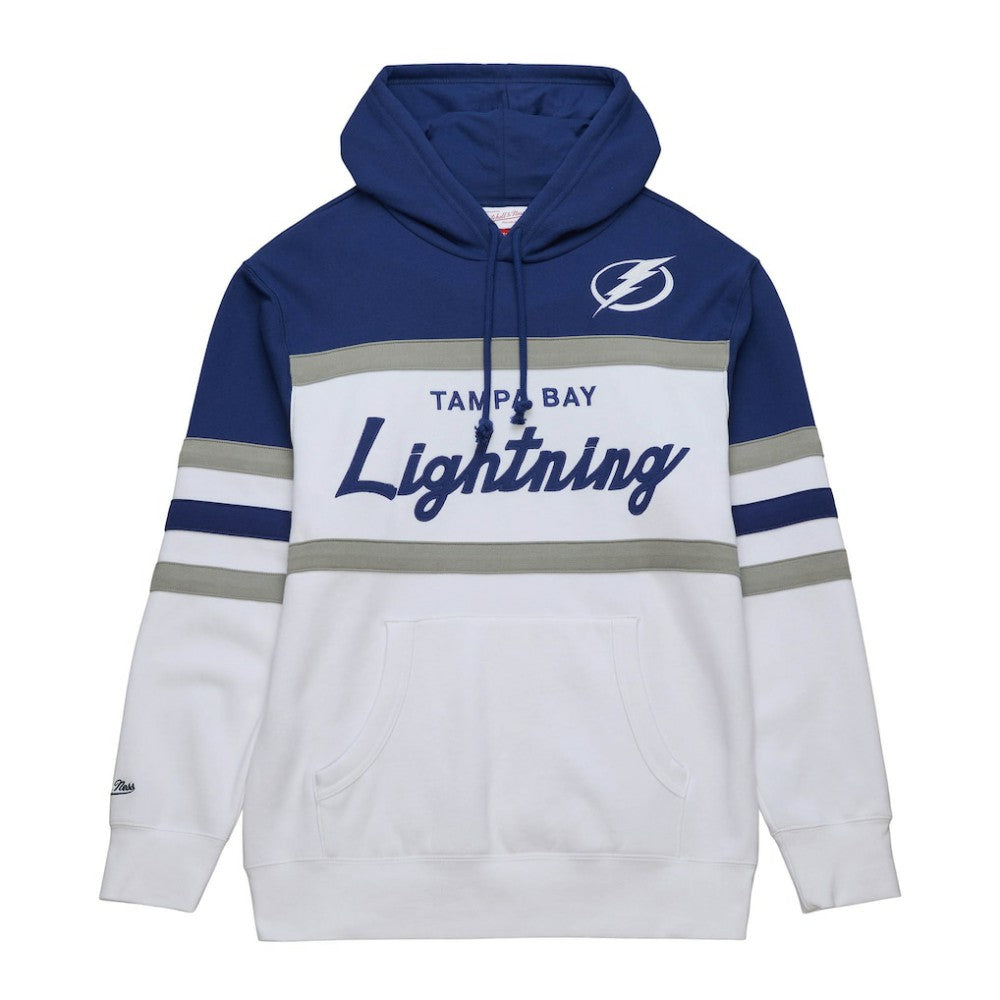 Tampa Bay Lightning Mitchell & Ness Head Coach Pullover Hoodie - White/Blue | US 201112922