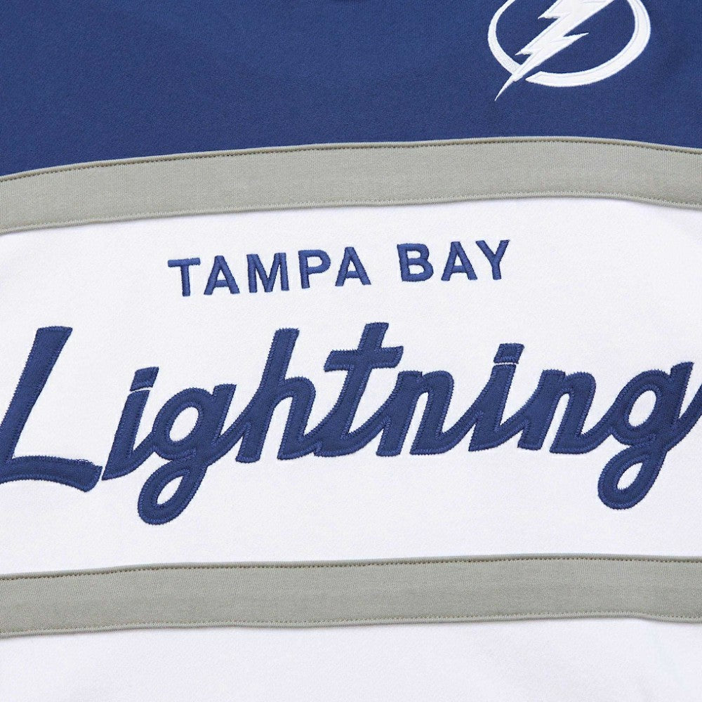 Tampa Bay Lightning Mitchell & Ness Head Coach Pullover Hoodie - White/Blue | US 201112922