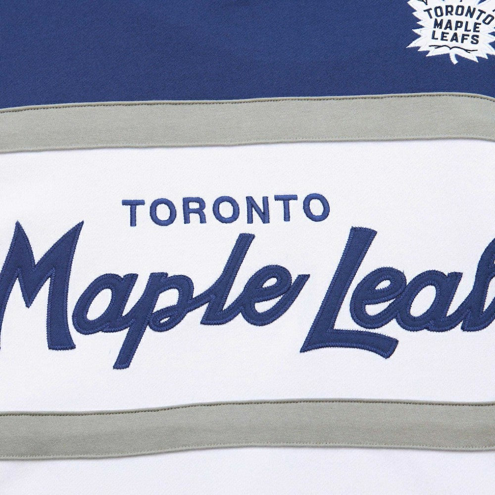 Toronto Maple Leafs Mitchell & Ness Head Coach Pullover Hoodie - White/Blue | US 201112923