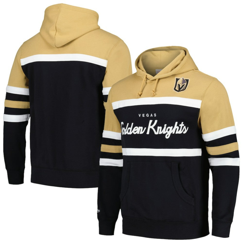 Vegas Golden Knights Mitchell & Ness Head Coach Pullover Hoodie - Black/Gold | US 201112924
