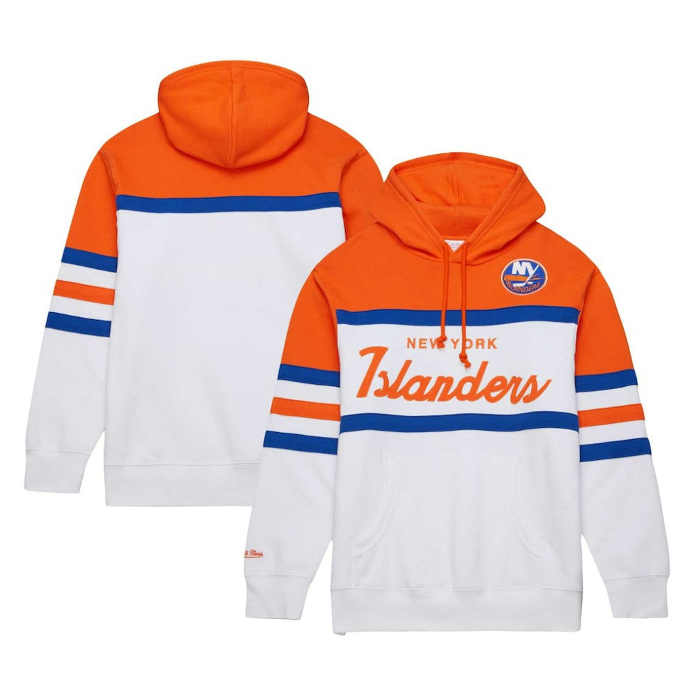 New York Islanders Mitchell & Ness Head Coach Pullover Hoodie - White/Orange | US 201112925
