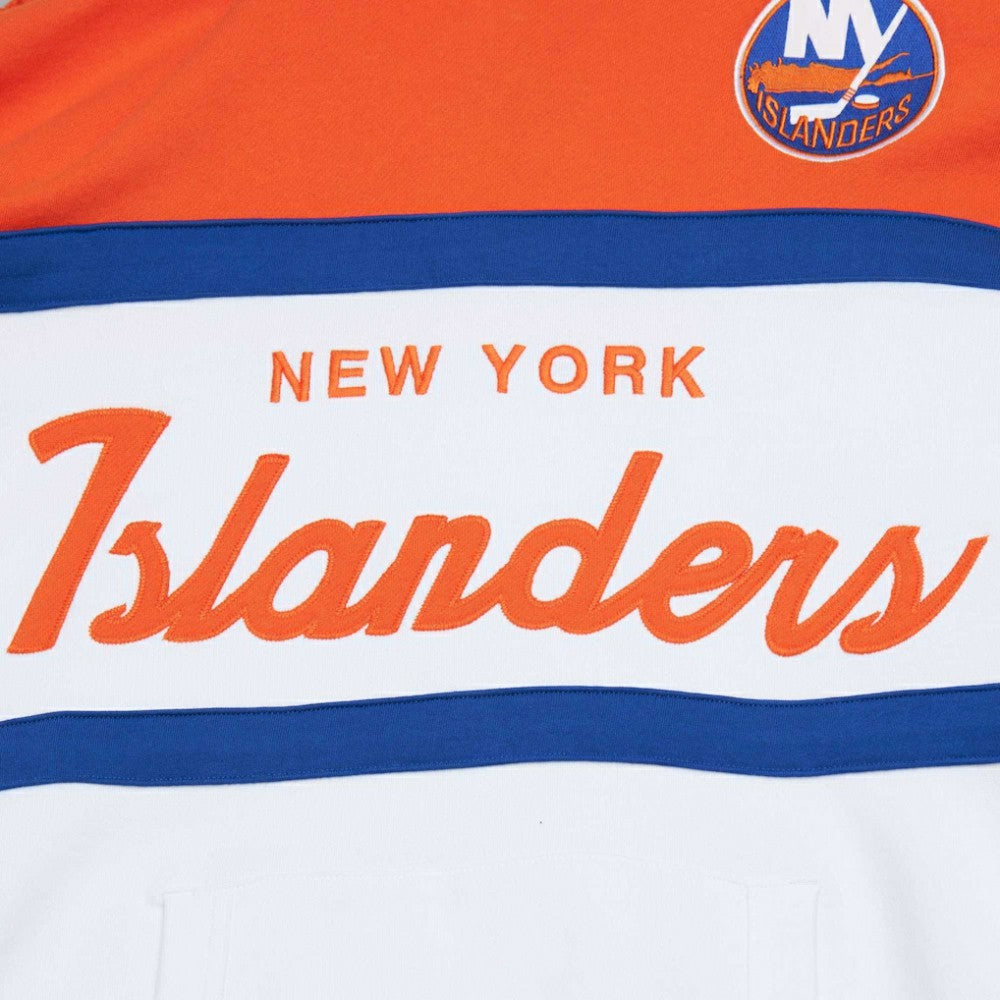 New York Islanders Mitchell & Ness Head Coach Pullover Hoodie - White/Orange | US 201112925