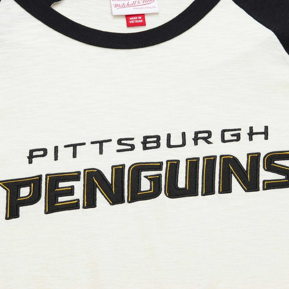 Pittsburgh Penguins Mitchell & Ness Legendary Slub Vintage Raglan Long Sleeve T-Shirt - Cream | US 201112933