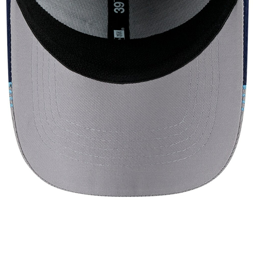 Tampa Bay Rays New Era Visor Trim 39THIRTY Flex Hat - Gray/Navy Hats