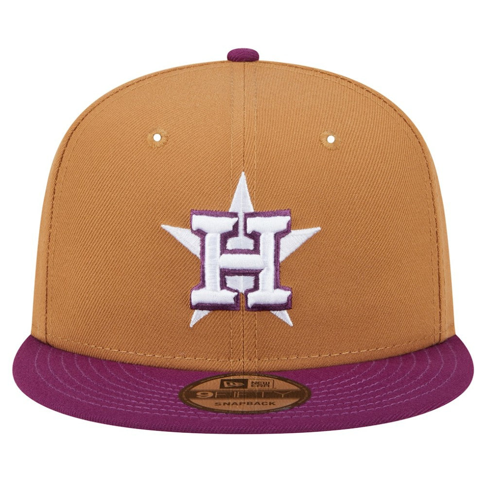 Houston Astros New Era Color Pack Two-Tone 9FIFTY Snapback Hat - Brown/Purple Hats