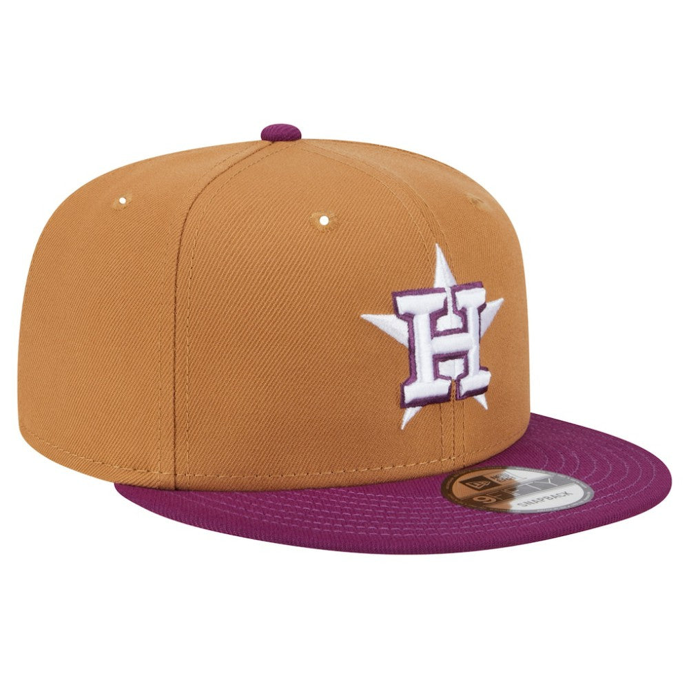 Houston Astros New Era Color Pack Two-Tone 9FIFTY Snapback Hat - Brown/Purple Hats