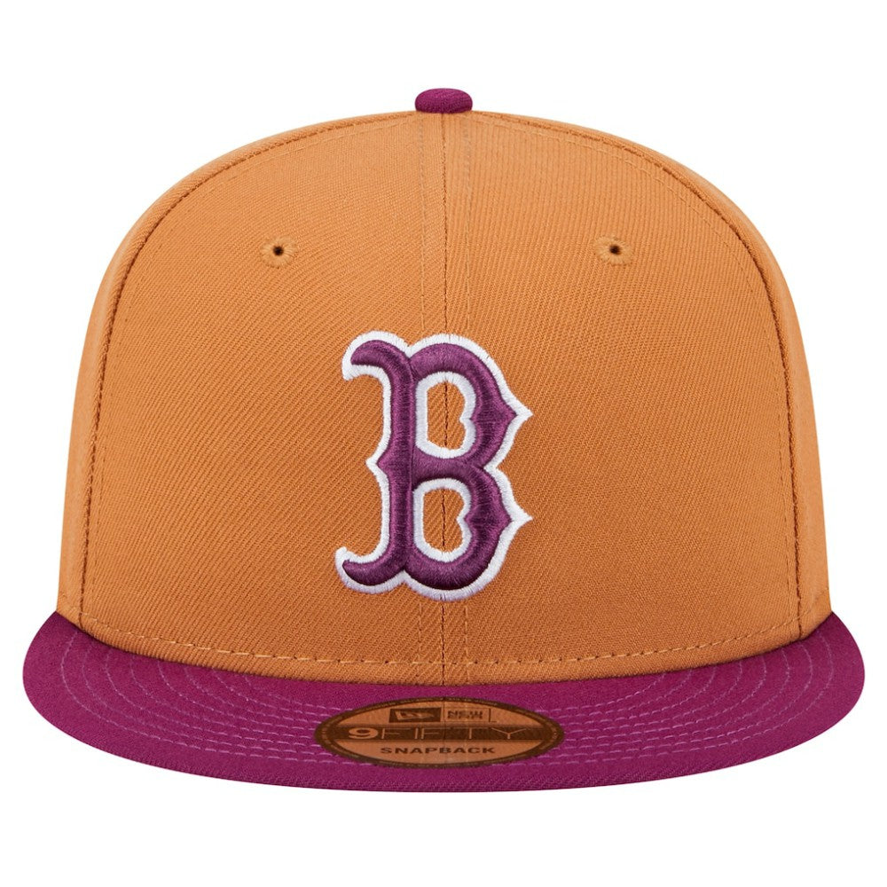Boston Red Sox New Era Color Pack Two-Tone 9FIFTY Snapback Hat - Brown/Purple Hats