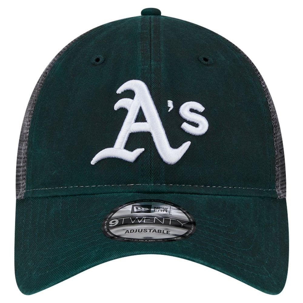 Athletics New Era Team Slick Trucker 9TWENTY Adjustable Hat - Green Hats