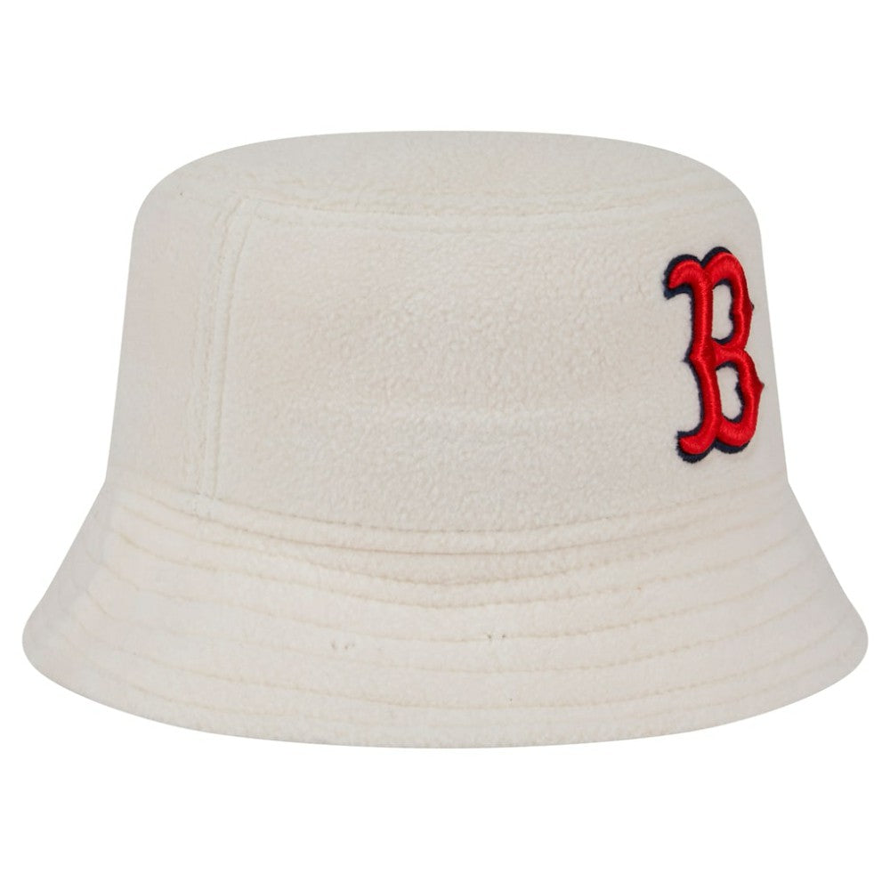 Boston Red Sox New Era Women's Chrome Cozy Bucket Hat - White Hats