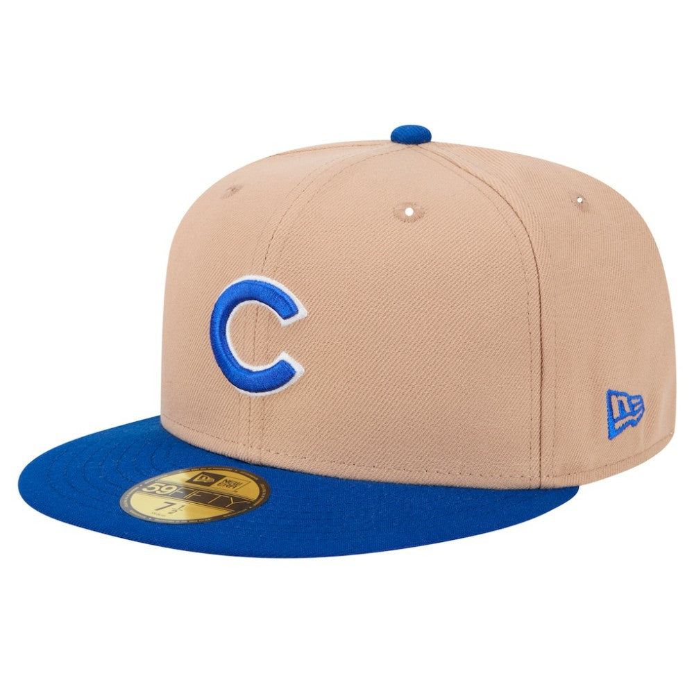 Chicago Cubs New Era 59FIFTY Fitted Hat - Khaki Hats
