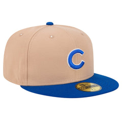 Chicago Cubs New Era 59FIFTY Fitted Hat - Khaki Hats