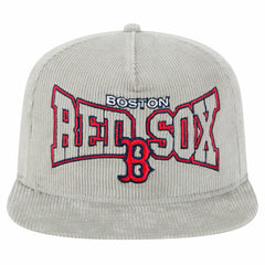 New Era Boston Red Sox Gray Corduroy Golfer Snapback Hat Hats