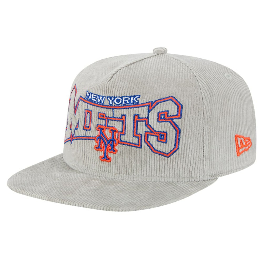 New Era New York Mets Gray Corduroy Golfer Snapback Hat Hats