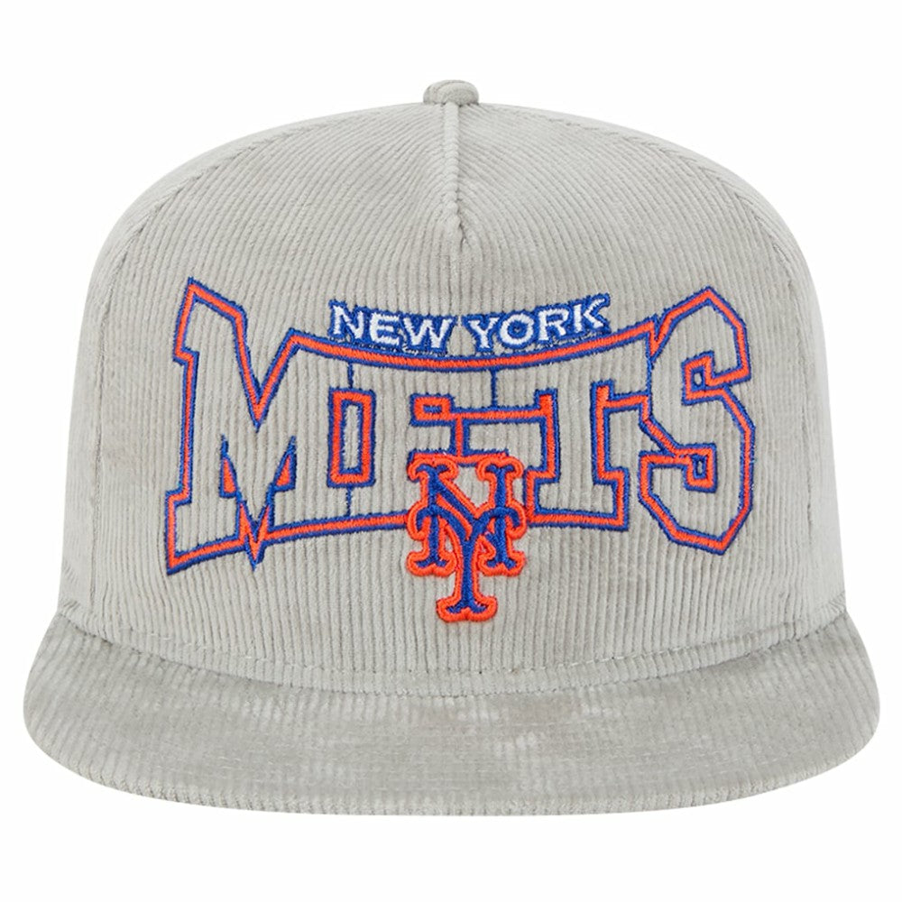 New Era New York Mets Gray Corduroy Golfer Snapback Hat Hats