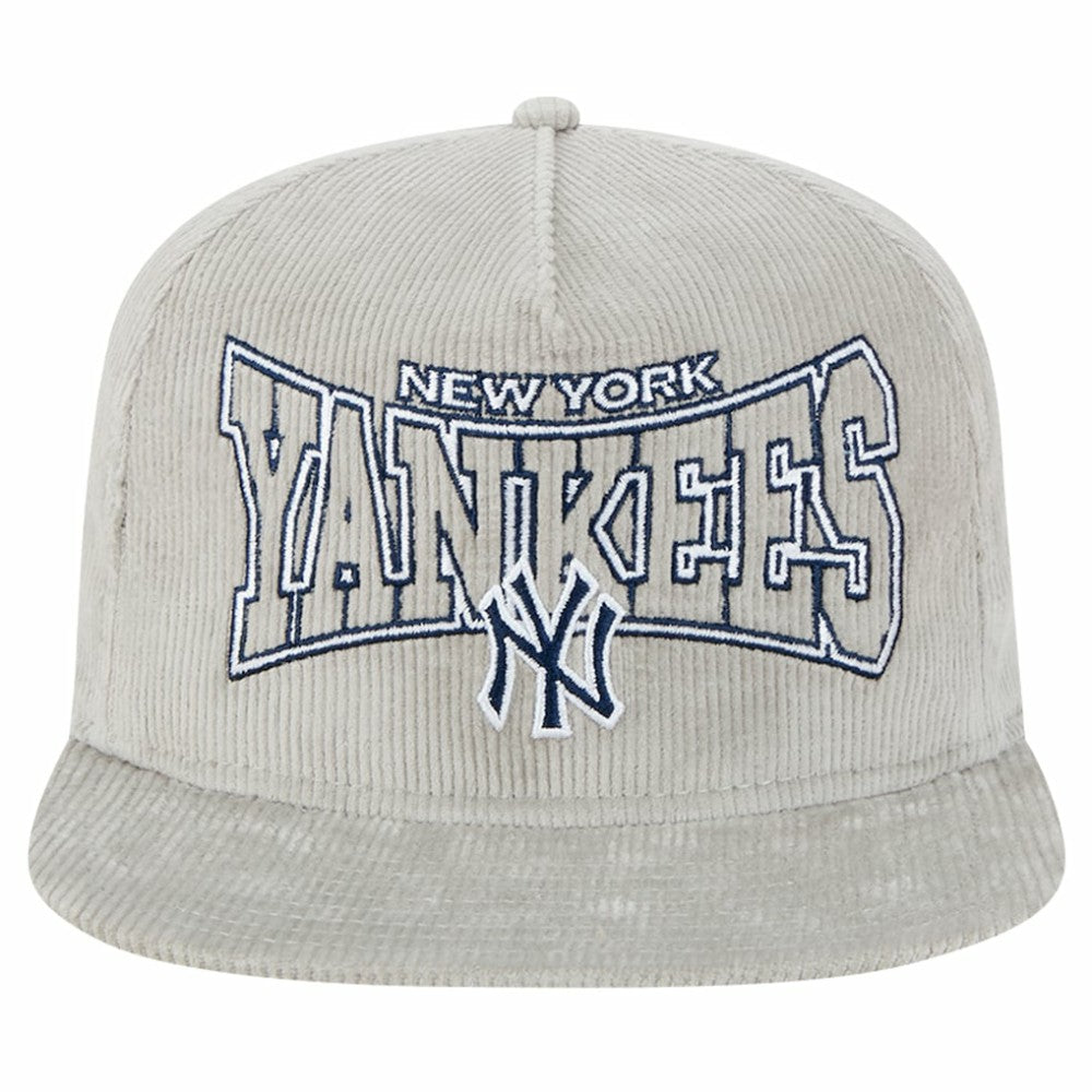 New Era New York Yankees Gray Corduroy Golfer Snapback Hat Hats