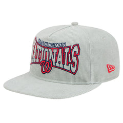 New Era Washington Nationals Gray Corduroy Golfer Snapback Hat Hats