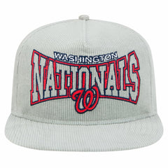 New Era Washington Nationals Gray Corduroy Golfer Snapback Hat Hats