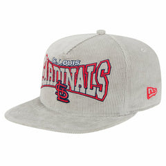 New Era St. Louis Cardinals Gray Corduroy Golfer Snapback Hat Hats
