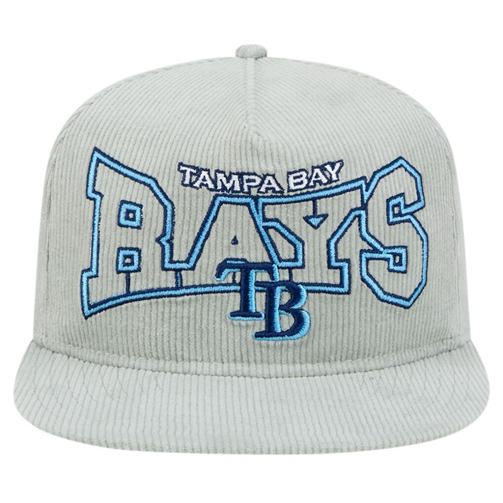 New Era Tampa Bay Rays Gray Corduroy Golfer Snapback Hat Hats