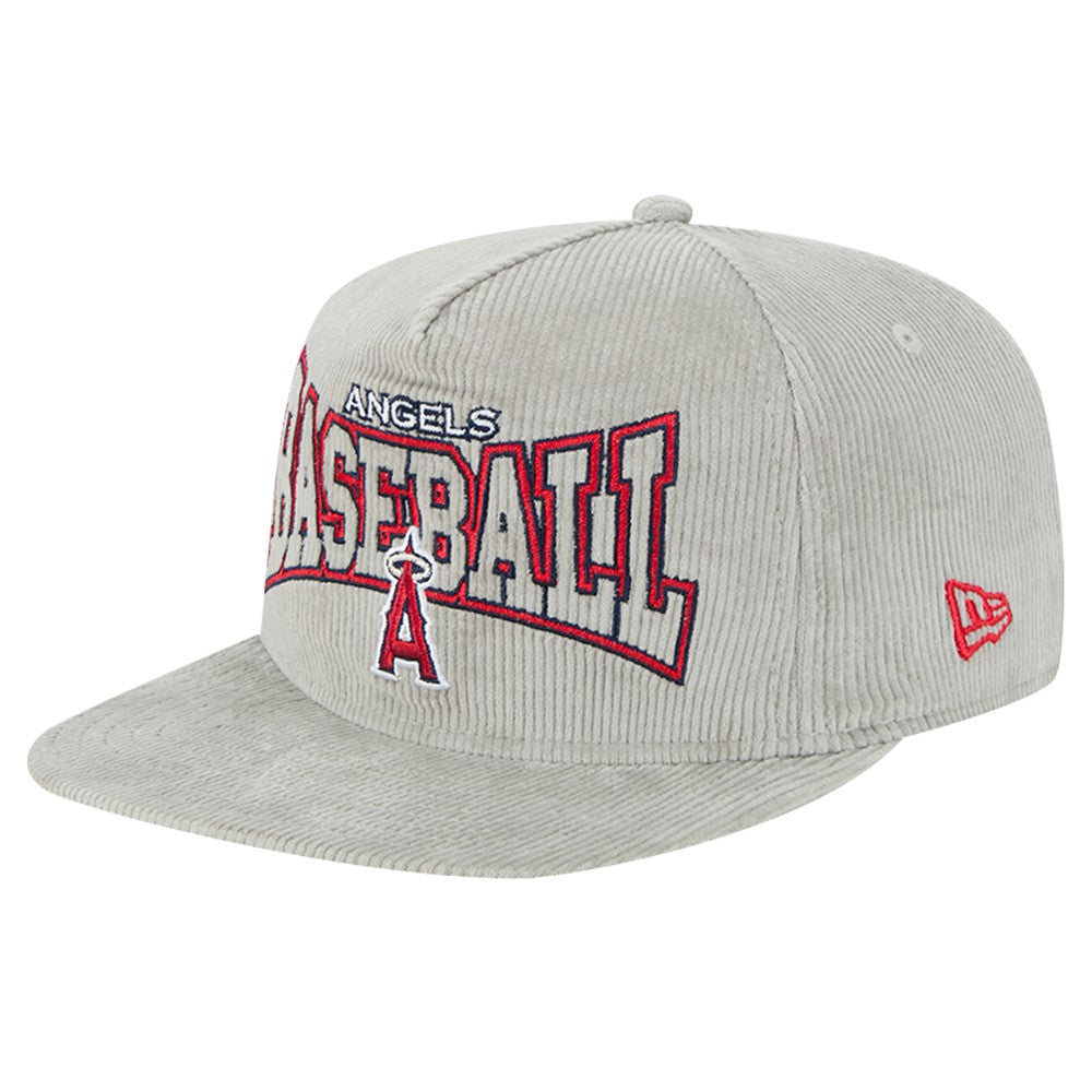 New Era Los Angeles Angels Gray Corduroy Golfer Snapback Hat Hats