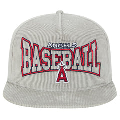 New Era Los Angeles Angels Gray Corduroy Golfer Snapback Hat Hats