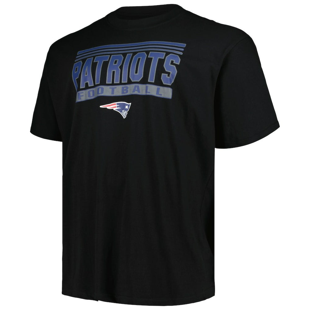 New England Patriots Big & Tall Pop T-Shirt - Black T-shirts
