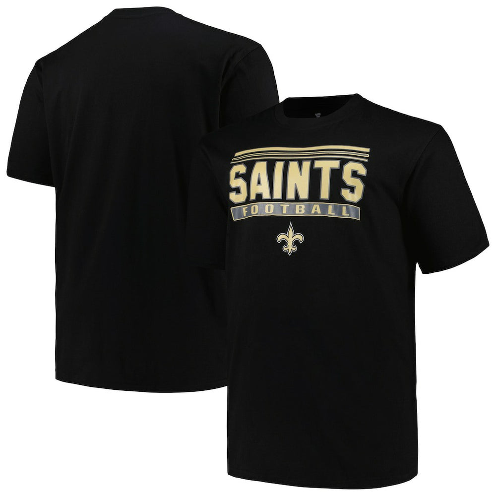 New Orleans Saints Big & Tall Pop T-Shirt - Black T-shirts