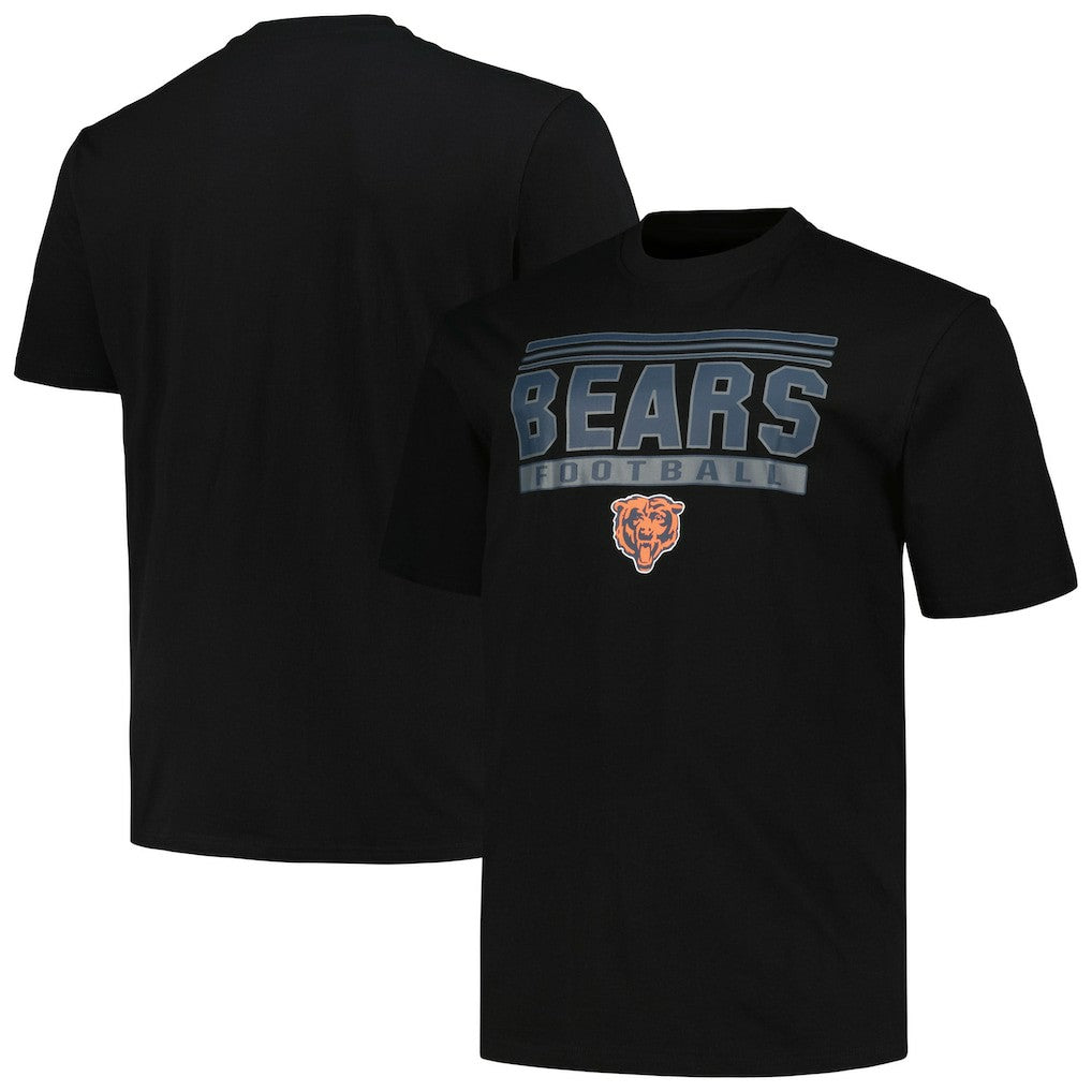 Chicago Bears Big & Tall Pop T-Shirt - Black T-shirts