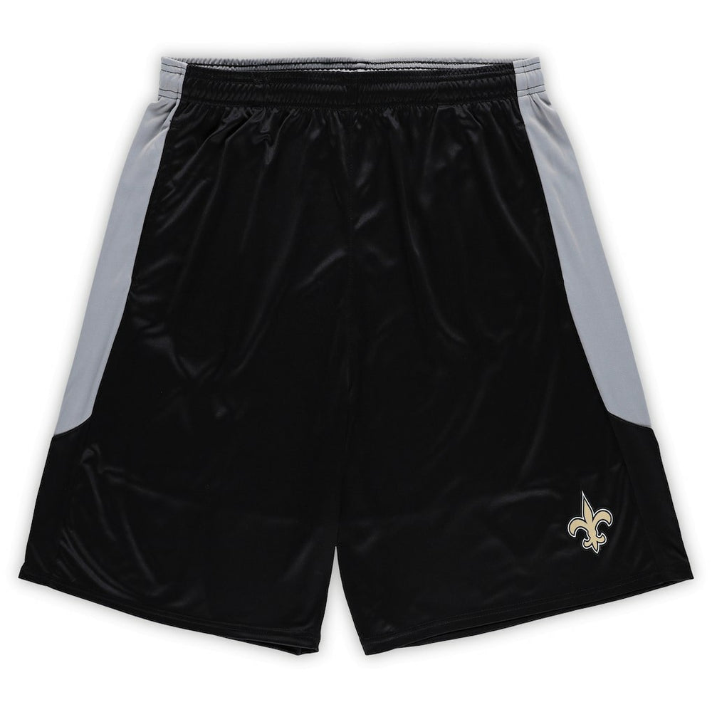 New Orleans Saints Big & Tall Team Logo Shorts - Black Shorts