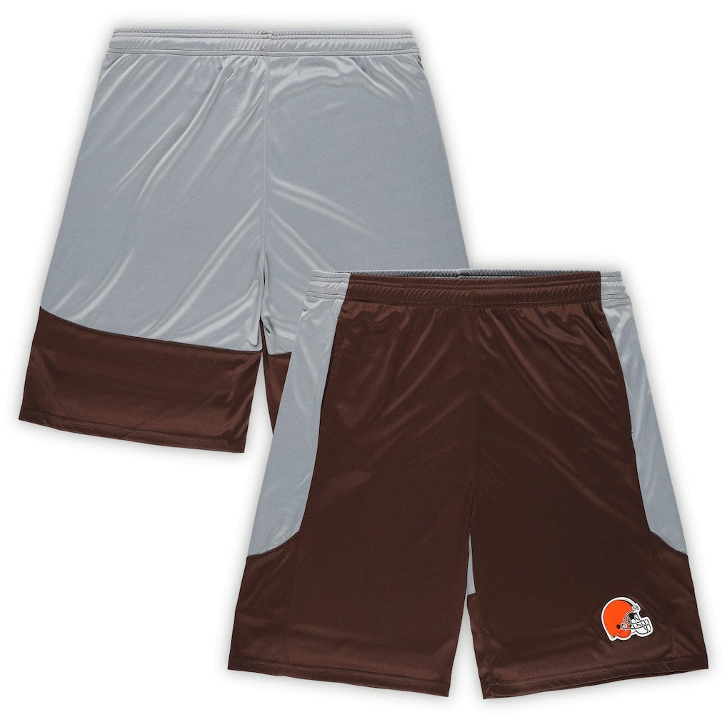 Cleveland Browns Big & Tall Team Logo Shorts - Brown Shorts