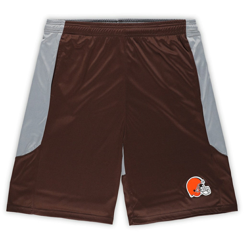 Cleveland Browns Big & Tall Team Logo Shorts - Brown Shorts